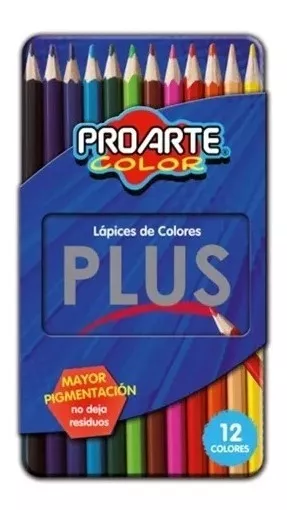 LÁPICES DE COLORES PROARTE PLUS CAJA METÁLICA MISSGLOW - 1