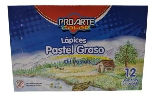 LAPICES PASTEL GRASO PROARTE 12 COLORES - 1