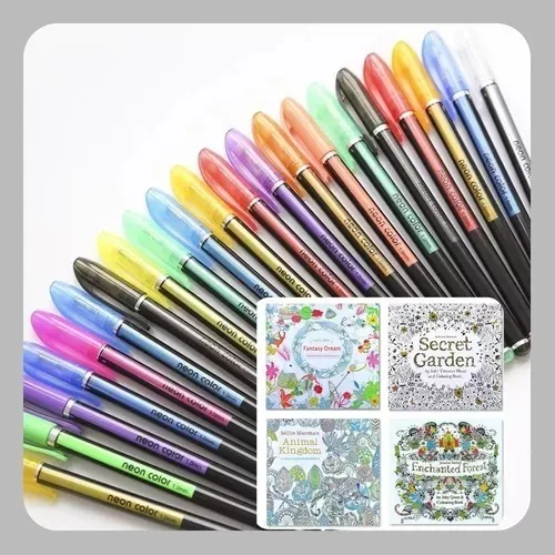 SET LÁPICES NEON 48 COLORES + 1 LIBRO MANDALAS - 1