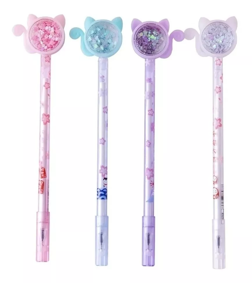 PACK X84 LÁPICES TINTA SURTIDOS DISEÑOS KAWAII 7 CAJAS - 3