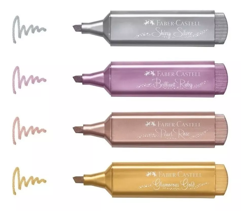 DESTACADOR FABER-CASTELL FABER CASTELL EFFECTS METALLIC 4 COLORES - 1