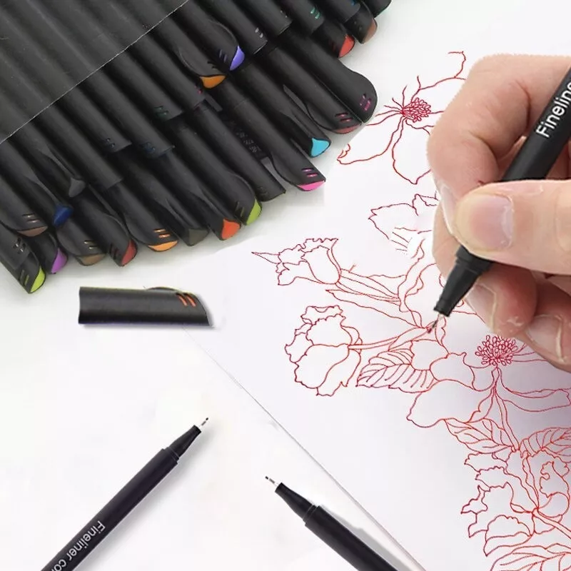 LÁPICES FINELINER 04MM 60 COLORES PUNTA FINA COLORES PEN - 2