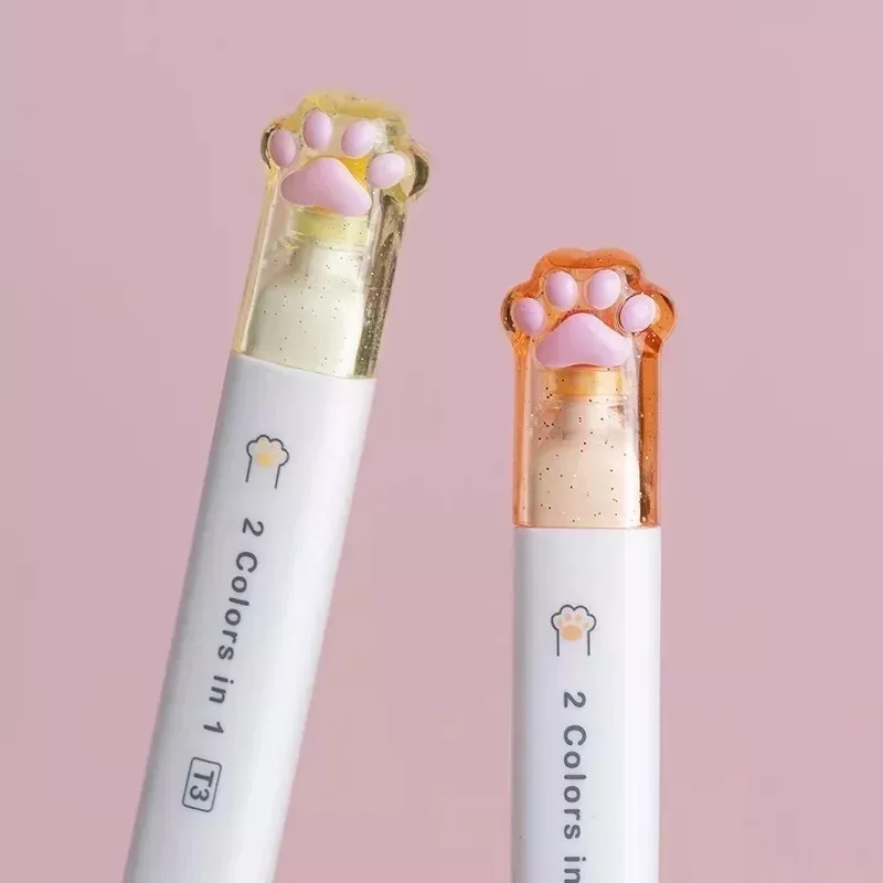 SET DESTACADORES GARRITA GATO DOBLE PUNTA 12 COLORES - 5