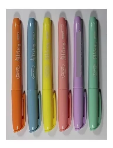MARCADOR ARTEL PUNTA PICEL BRUSH LETTERING 6 COLORES PASTEL - 3