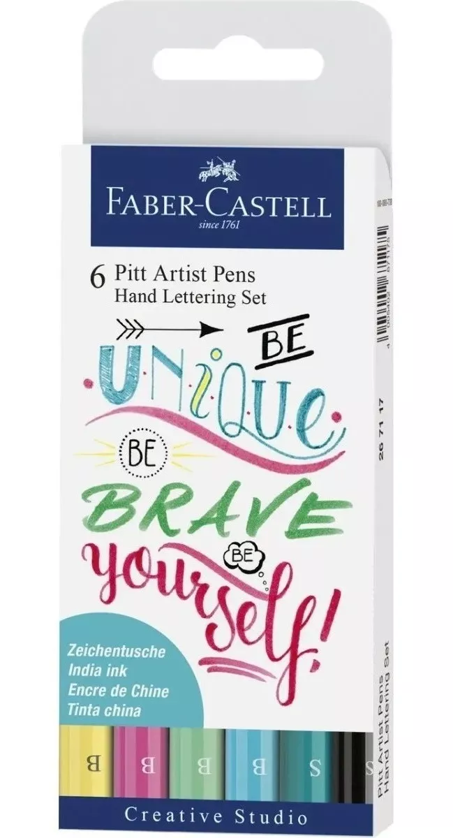 MARCADORES FABER-CASTELL LETTERING PITT FABER CASTELL 6U BE UNIQUE - 1