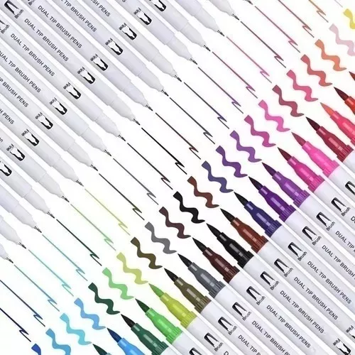 DUAL BRUSH LETTERING PENS - 120 COLORES - 2
