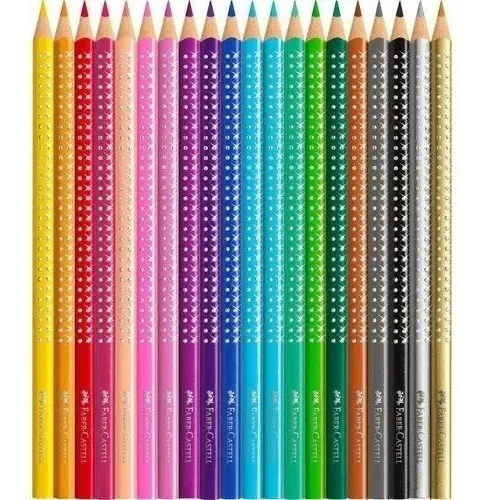 LÁPICES DE COLORES FABER-CASTELL SPARKLE ESTUCHE DE METAL CON 20 UNIDADES - 2