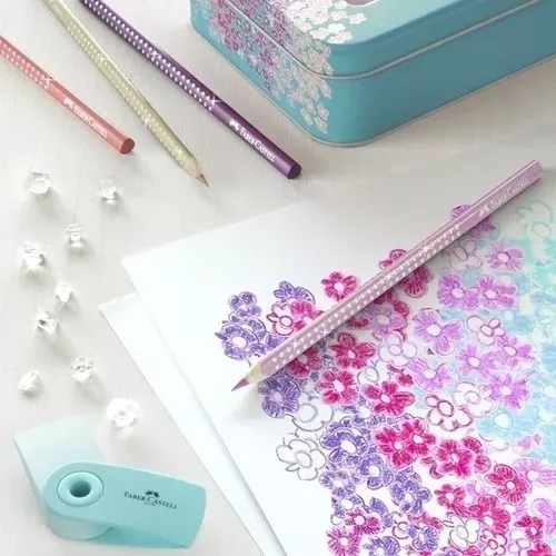 LÁPICES DE COLORES FABER-CASTELL SPARKLE ESTUCHE DE METAL CON 20 UNIDADES - 3
