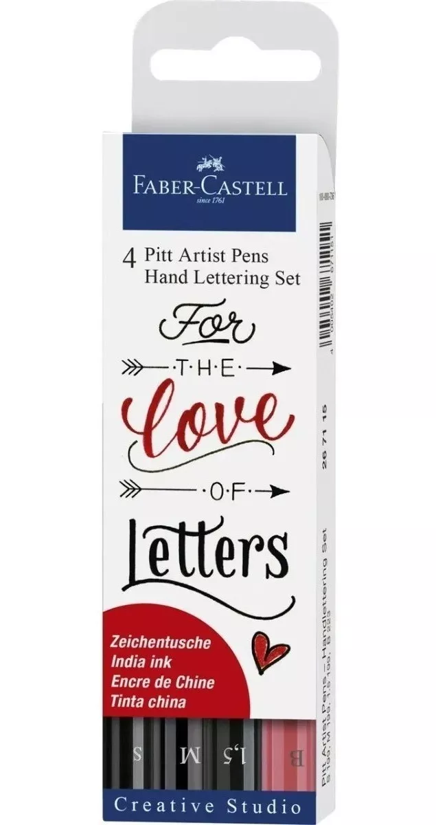 MARCADORES FABER-CASTELL LETTERING PITT FABER CASTELL 4U LOVE OF LETTERS - 1