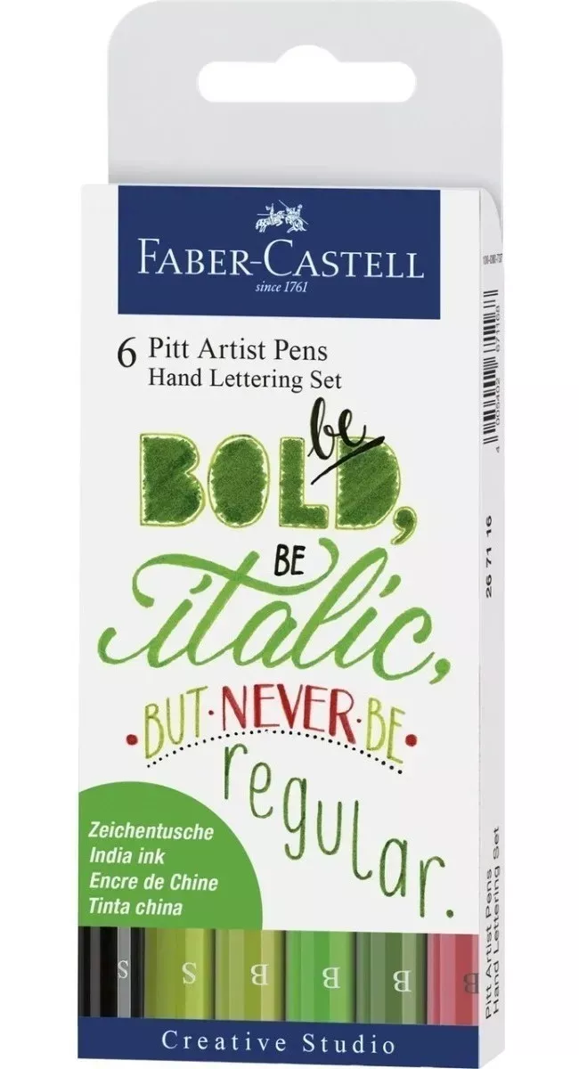 MARCADORES FABER-CASTELL LETTERING PITT FABER CASTELL 6U BE BOLD BE ITALIC - 1