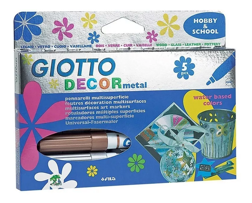 MARCADORES GIOTTO DECOR METAL 5 COLORES - 4
