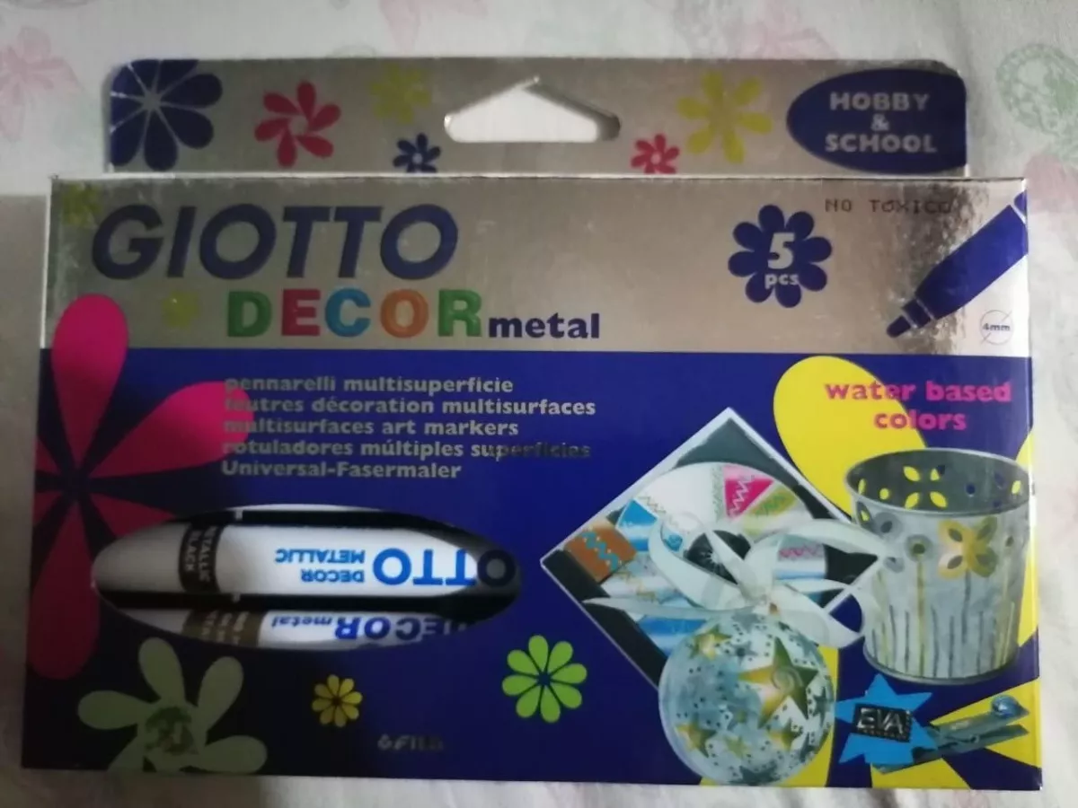 MARCADORES GIOTTO DECOR METAL 5 COLORES - 5