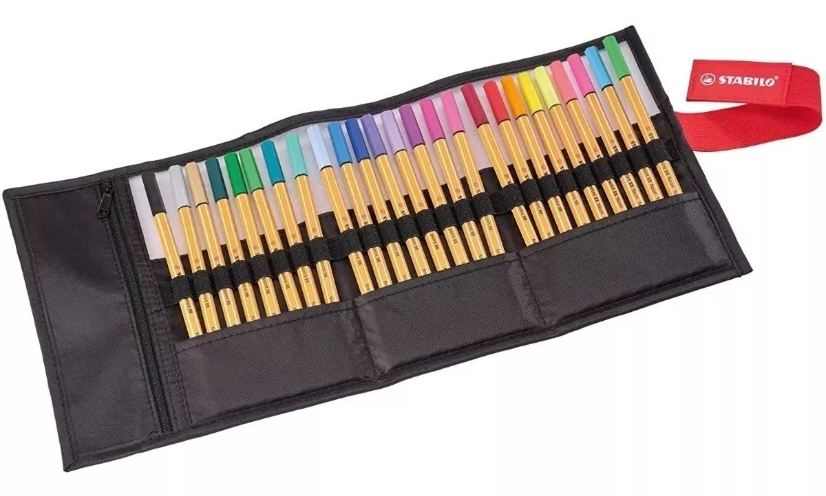 LÁPICES STABILO POINT 88 ROLLERSET X25 COLORES ESTUCHE TELA - 2