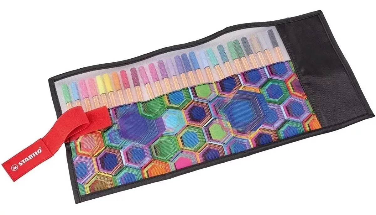 LÁPICES STABILO POINT 88 ROLLERSET X25 COLORES ESTUCHE TELA - 4
