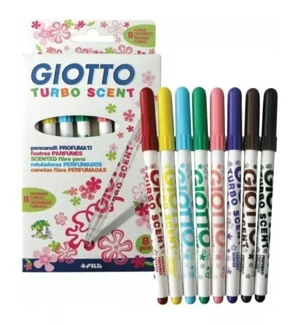 MARCADORES GIOTTO PERFUMADOS 8 COLORES TURBO SCENT - 2