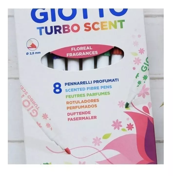 MARCADORES GIOTTO PERFUMADOS 8 COLORES TURBO SCENT - 3