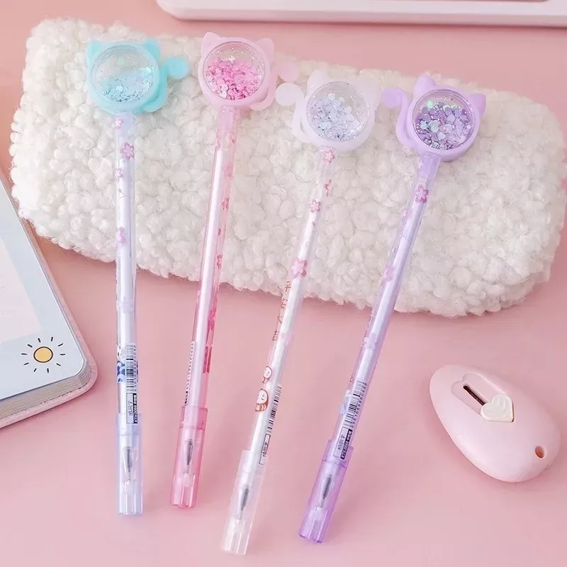 PACK X12 LÁPICES UNICKAWAII GEL GATITO DISEÑO KAWAII ELUN STORE - 1