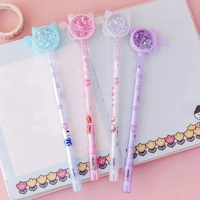 PACK X12 LÁPICES UNICKAWAII GEL GATITO DISEÑO KAWAII ELUN STORE - 2