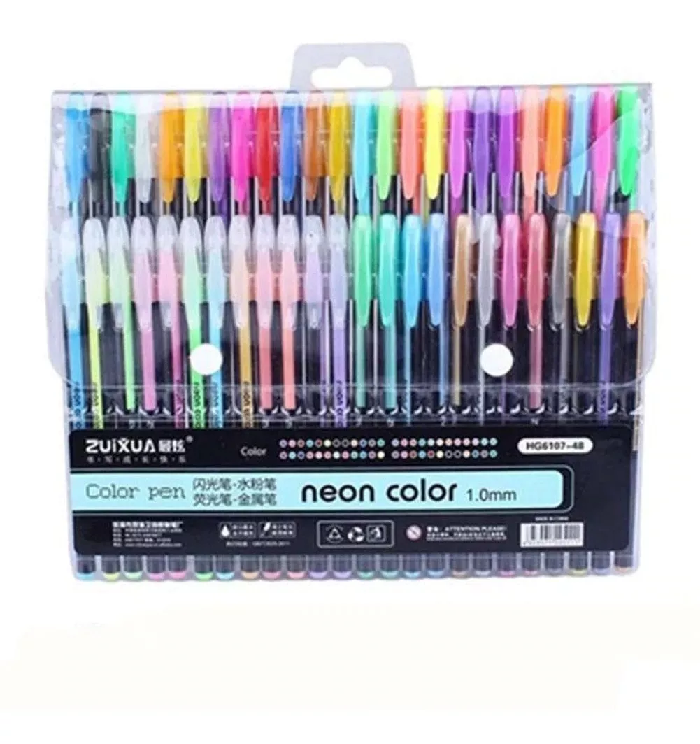 LÁPIZ ALELUNEY GEL NEON 48 UNIDADES ELUN STORE - 2