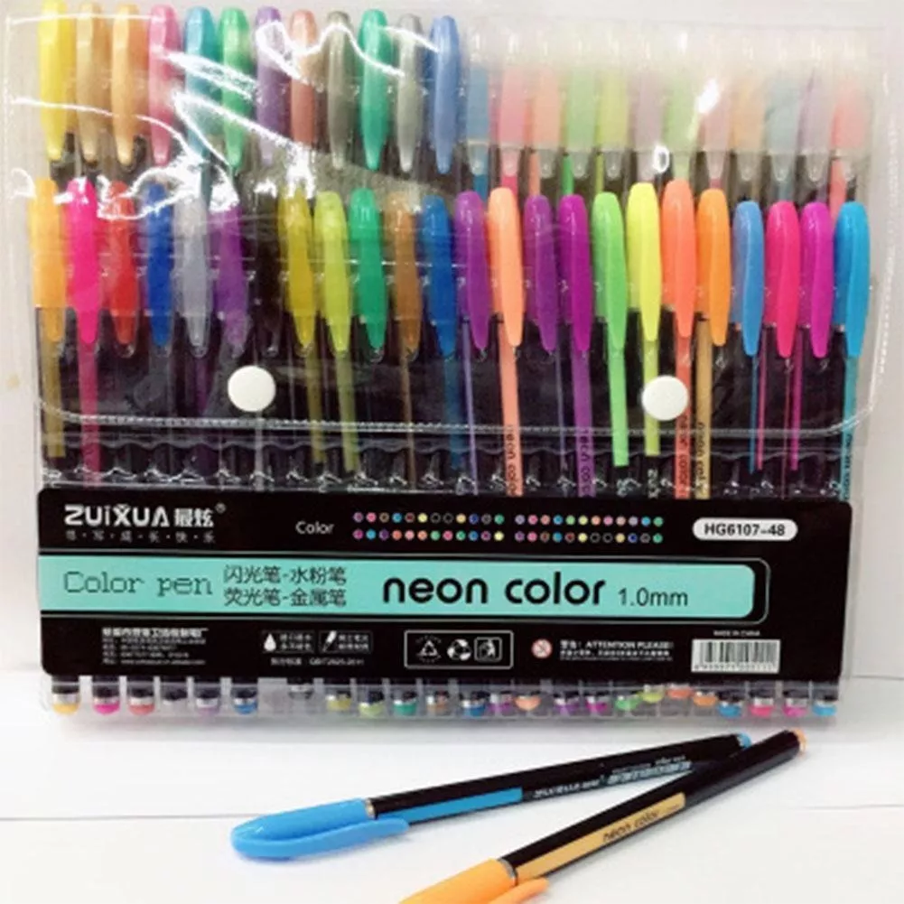 LÁPIZ ALELUNEY GEL NEON 48 UNIDADES ELUN STORE - 3