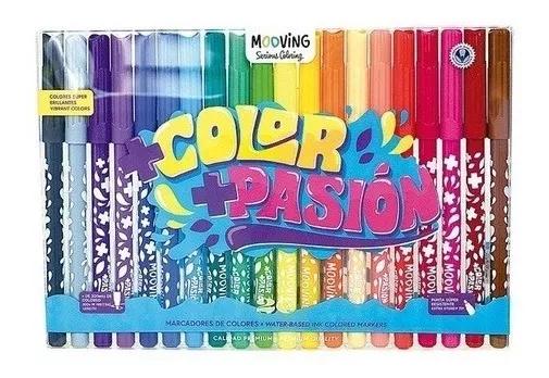 MARCADORES COLORES BRILLANTES 20 COLORES MOOVING - 1