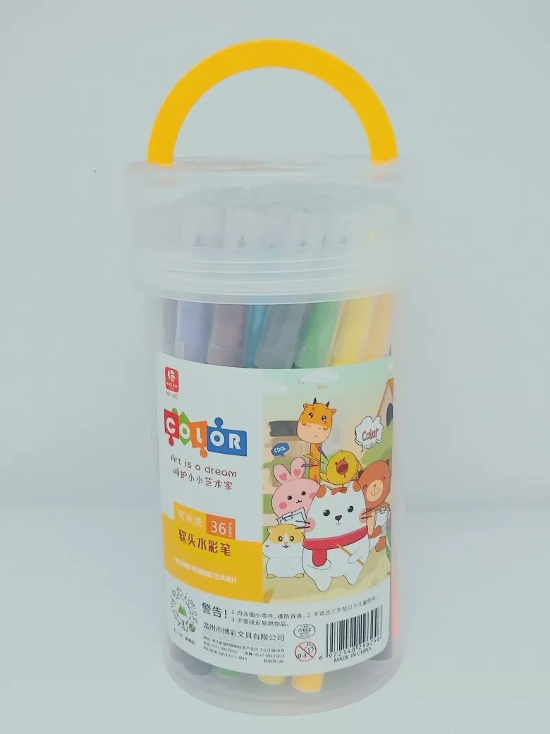 SET DE 36 LÁPICES MARCADORES 7 COLORES COLORES PUNTA PINCEL LETTERING - 2