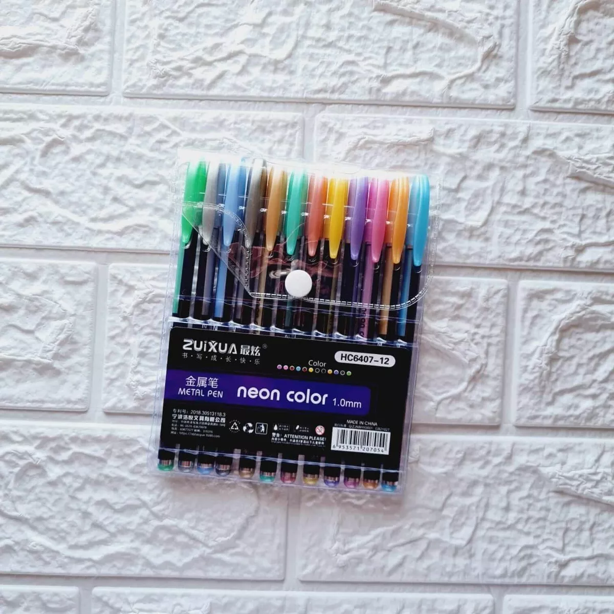 LÁPICES GEL METALIZADOS NEÓN SET 12 LAPICES METALIZADOS - 1