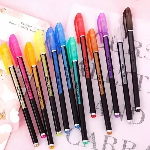 LÁPICES GEL METALIZADOS NEÓN SET 12 LAPICES METALIZADOS - 2