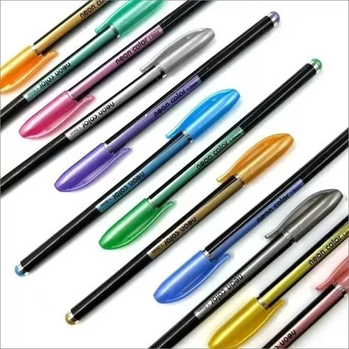 LÁPICES GEL METALIZADOS NEÓN SET 12 LAPICES METALIZADOS - 3