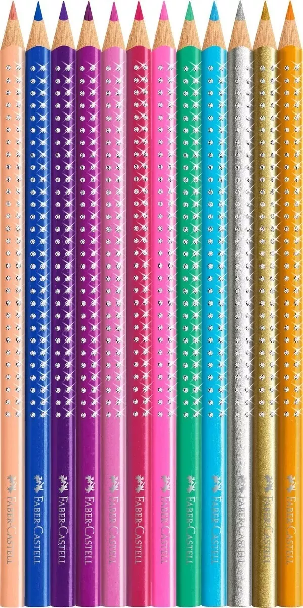 SET X12 LÁPICES DE COLORES FABER-CASTELL SPARKLE+ESTUCHE METÁLICO FABER CASTELL - 2