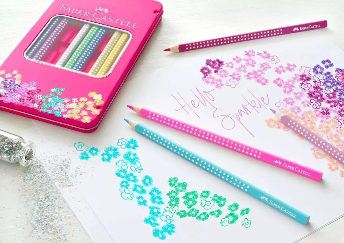 SET X12 LÁPICES DE COLORES FABER-CASTELL SPARKLE+ESTUCHE METÁLICO FABER CASTELL - 3