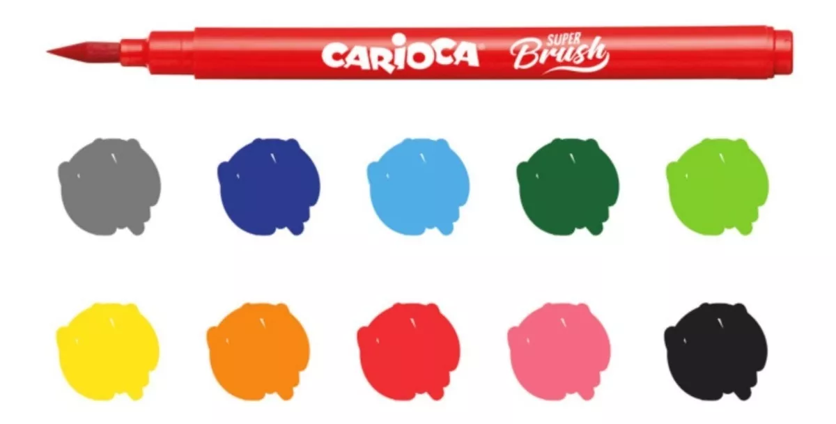 PLUMONES CARIOCA BRUSH 20 COLORES - 3