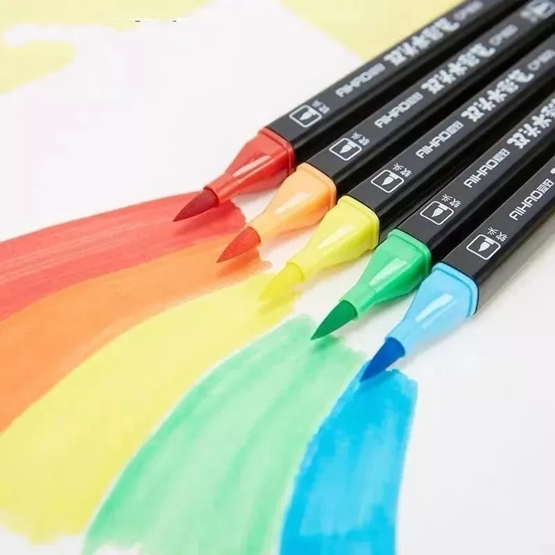 LÁPICES ACUARELABLES WATERCOLOR DUAL DOBLE PUNTA 36 COLORES - 4