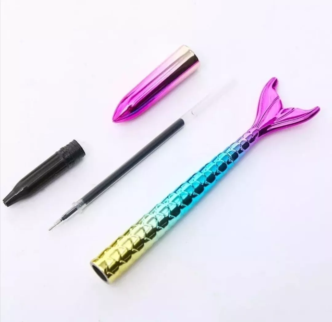 SET DE 12 LÁPICES COLITA DE SIRENA DISEÑOS KAWAII - 3