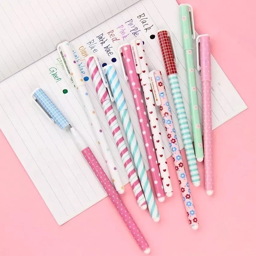 SET X10 LÁPICES COLORES GEL KAWAII FINELINER 0.38 MM - 5