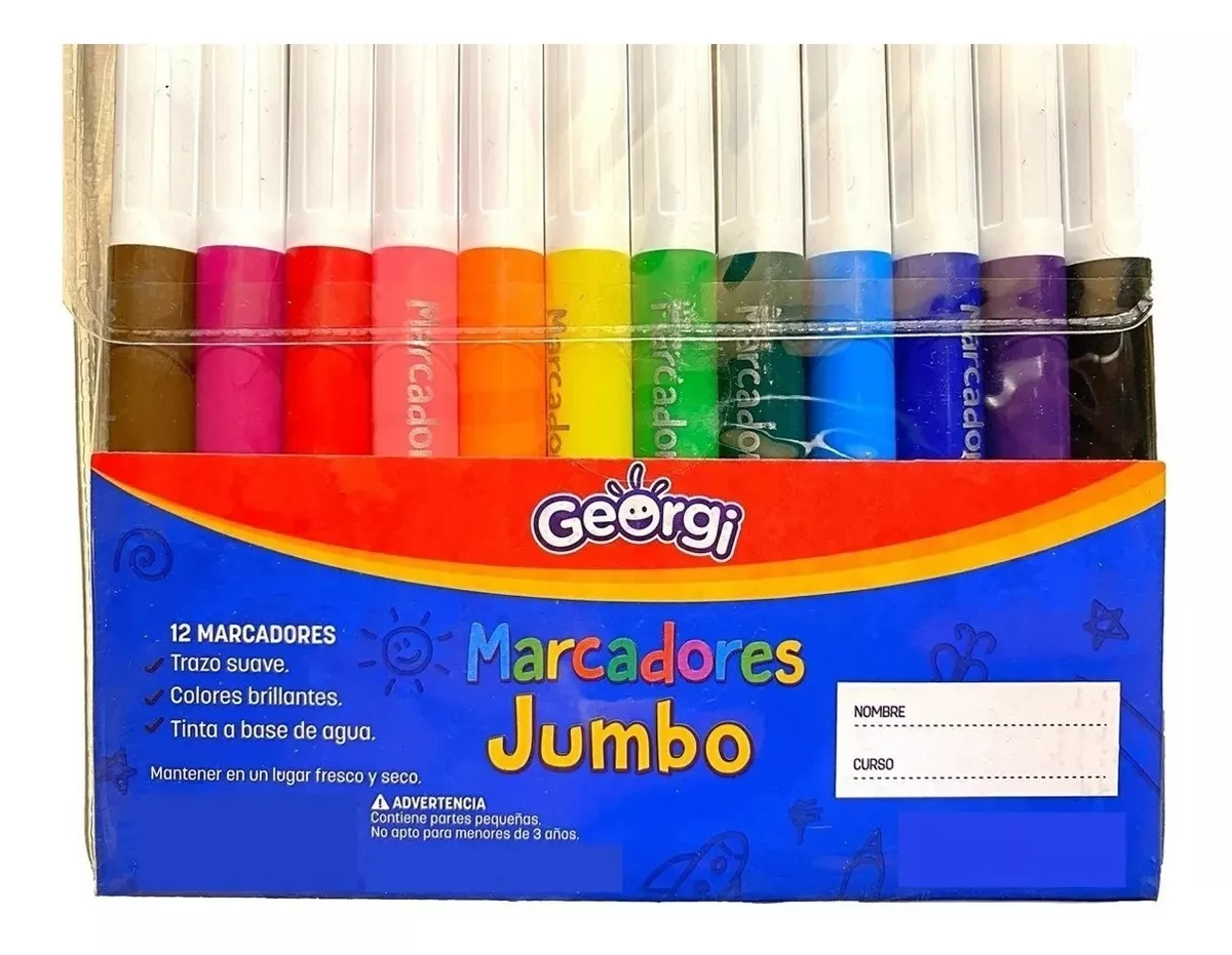 PACK 2 SET MARCADORES GEORGI JUMBO 12 COLORES - 2