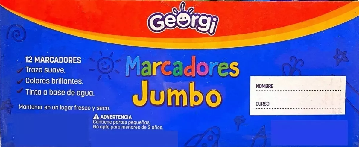 PACK 2 SET MARCADORES GEORGI JUMBO 12 COLORES - 3