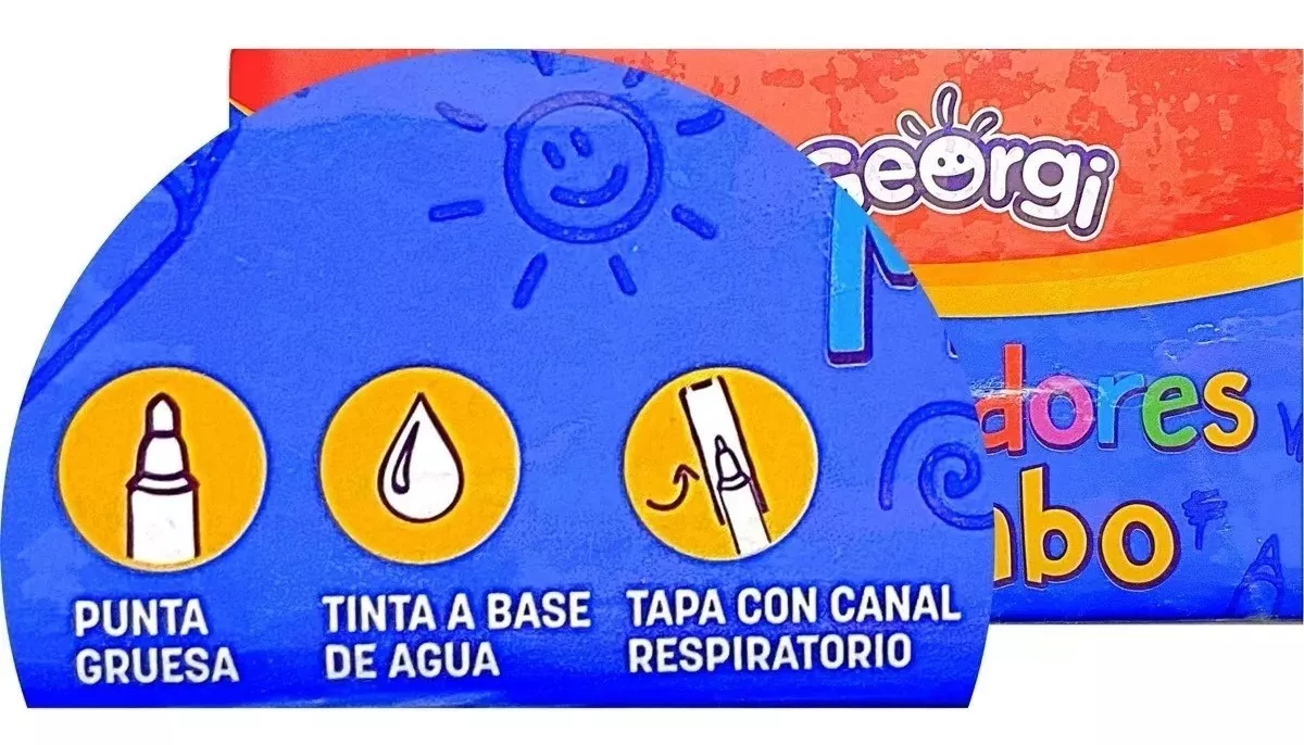 PACK 2 SET MARCADORES GEORGI JUMBO 12 COLORES - 4