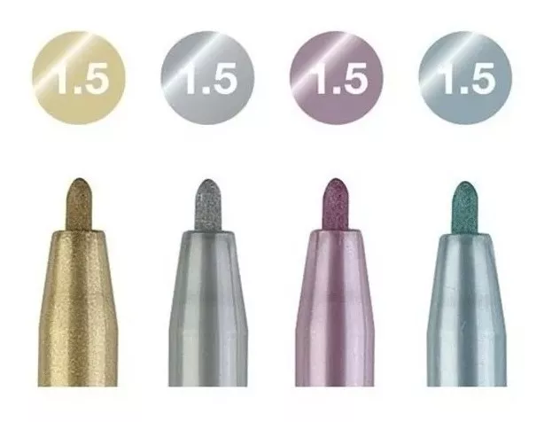 MARCADORES LETTERING FABER-CASTELL PITT FABER CASTELL 4U METALIZADOS - 2