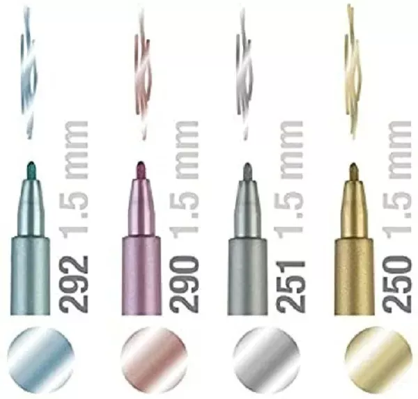 MARCADORES LETTERING FABER-CASTELL PITT FABER CASTELL 4U METALIZADOS - 3