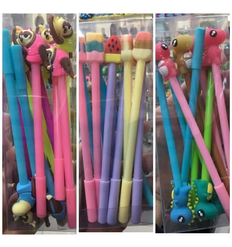 PACK X60 LÁPICES TINTA GEL VARIEDAD DISEÑOS KAWAII - 2