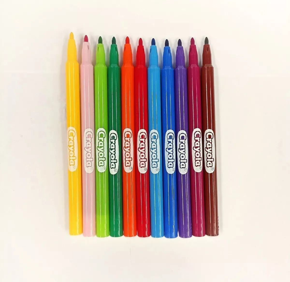 PLUMONES MARCADORES CRAYOLA 12 COLORES PUNTA FINA LAVABLES - 3