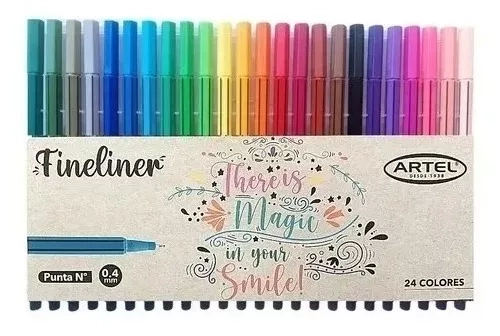 MARCADORES FINELINER ARTEL 24 UNIDADES - 1