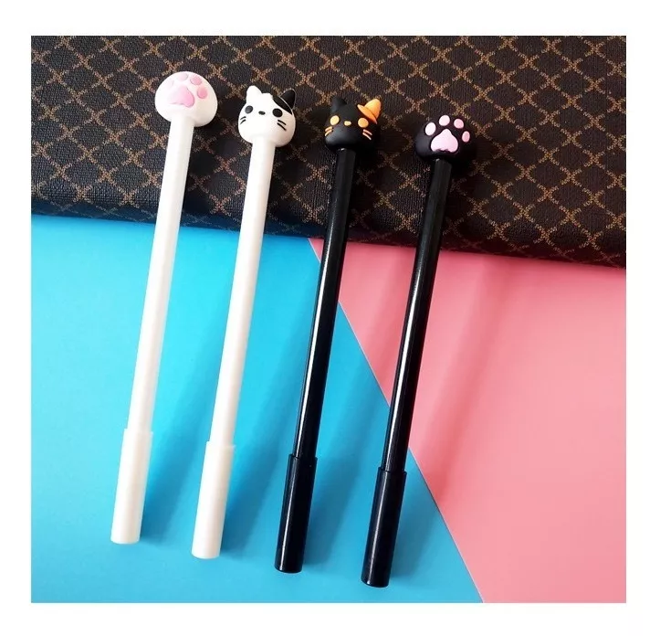 SET 12 LÁPICES DISEÑO GATITOS LAPIZ GATO KAWAII - 3