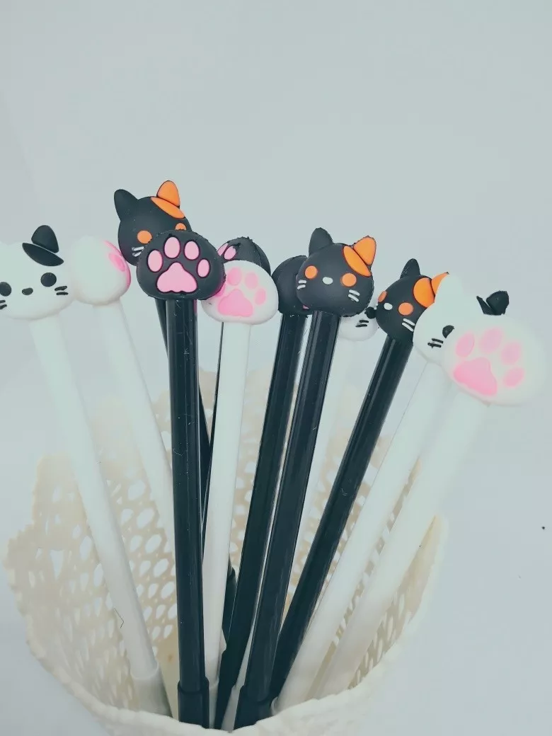 SET 12 LÁPICES DISEÑO GATITOS LAPIZ GATO KAWAII - 4