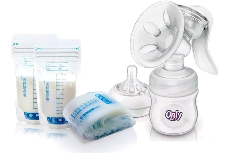 EXTRACTOR LECHE MANUAL SACALECHE + 30 BOLSAS GUARDAR LECHE - 1