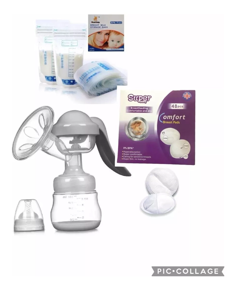 EXTRACTOR LECHE FIRST AID ONLY + 30 BOLSAS GUARDAR LECHE + ABSORBENTES LECH - 1