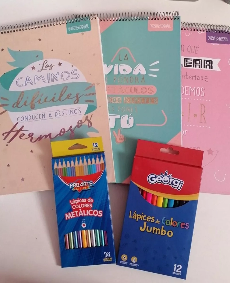 CROQUERA DISTINTOS DISEÑOS + 12 COLORES + ESTUCHE VARIEDAD - 2