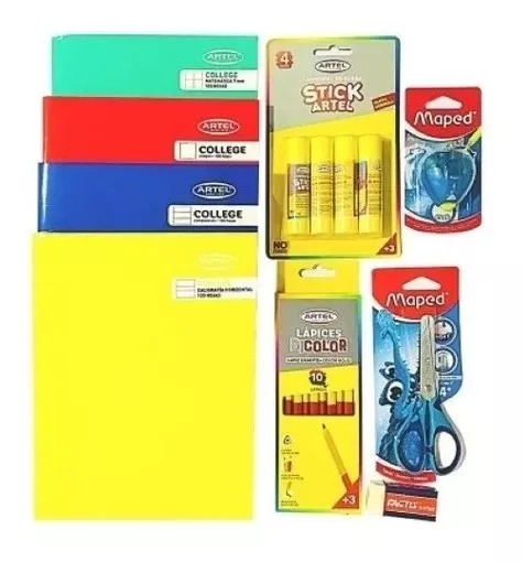 PACK DE ÚTILES + CUADERNOS COLLEGE ARTEL - 1