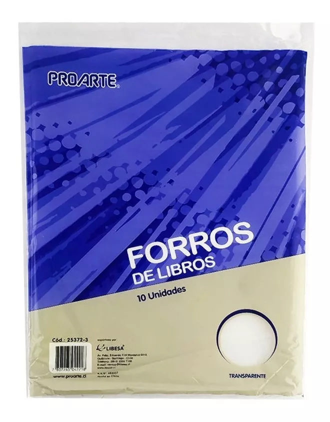 FORROS PARA LIBROS PROARTE TRANSPARENTE X10 UNIDADES - 1